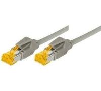 Câble patch S/FTP, PiMF, Cat 6a, gris, 7,5 m Pour 10 Gigabit/s, sans halogène, avec câble Draka et connecteurs Hiroso TM31 (ancienne désignation S/STP) (72207)