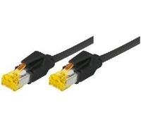 Câble patch S/FTP, PiMF, Cat 6a, noir, 1,5 m Pour 10 Gigabit/s, sans halogène, avec câble Draka et connecteurs Hiroso TM31 (ancienne désignation S/STP) (722015S)