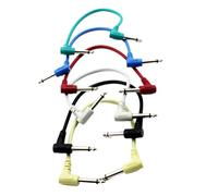 Câble patch silencieux de qualité pour guitare, câble à angle droit, câble professionnel pour pédales, câbles de guitare