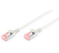 Câble patch Slim DIGITUS Cat. 6 U/FTP 10,0 m gris Set