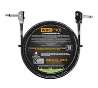 Câble patch WBC-PRO avec fiches Neutrik-Rean TS 3 m | 22 AWG - Basse calotte (18pF/pi) - Qualité professionnelle - Base en graphite - Double blindage - Câble de pédale - Fiches