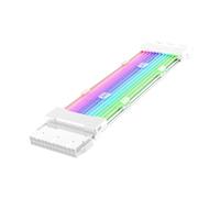 Câble PC | Câbles d'alimentation blancs - Câble d'extension ATX Energy | Extension de fil ATX Energy Cablle - Câbles d'alimentation synchronisés avec mode couleur ARGB Kit d'extensions de fils ARGB