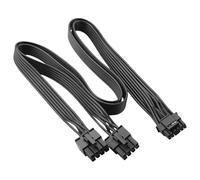 Câble PCIE 5.0 plat 16 AWG double 8 broches vers 16 broches 12 VHPWR pour une gestion facile des câbles et une meilleure efficacité de refroidissement. Connecteur d'alimentation GPU