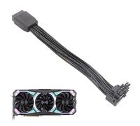 Câble PCIE pour GPU,Câble PCIE,Câble GPU 2 Vhpwr 16 broches vers PCIE 5.0 | Câble coudé pour carte graphique, adaptateur avec étui d'extension, câble connecteur GPU pour interface coudée de carte G