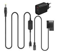 Câble PD USB-C + DMW-DCC12 DMW-BLF19 BLF19E Coupleur CC Batterie Factice pour Lumix DMC-G9 DMC-GH5s GH5 DMC-GH3 GH4