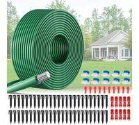 Câble Périphérique 50m pour Tondeuse Robot avec 50 Piquets & 10 Connecteurs de Câble & 10 Bornes de Connexion & Gants Marteau, Accessoires pour Tondeuse Robot Compatible avec Bosch, Gardena, Robomow