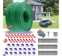 Cable Peripherique Robot Tondeuse 100m,Fil Robot Tondeuse,Universelles Cable Tondeuse+50 Piquets+20Connecteurs de Câble+20Bornes de Connexion,Tondeuse Gazon Fil Périphérique,Accessoires pour tondeuses