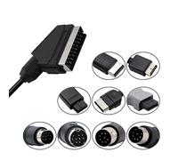 Câble péritel RGB de 1.8m pour PS2/PS1/PS3/SEGA Mega Drive1/MD2/DC Dreamcast/Saturn/XBOX/XBOX 360, Consoels de jeux vidéo rétro for md-Cpin
