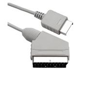 Câble péritel RVB Multi-Sorties AV for Console de Jeu rétro PS1 PSone PS2 - Câble de Remplacement Gris de 1,8 m 6 Pieds Compatible avec l'entrée TV péritel Standard