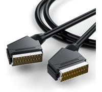 Cable Péritel Rvb True 21 Broches, Prise Peritel Scart Vers Scart, Convertisseur Adaptateur Peritel Hd Pour Tv Enregistreur Lecteur Dvd Enregistreur Vidéo Câble Péritel Av Cable Scart 1.5M