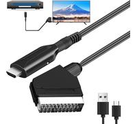 Câble Péritel Vers Hdmi : Adaptateur Convertisseur Hd Audio Vidéo Vers 1080P/720P Avec Câble Convient Pour Hdtv Stb Vhs Vcr Ps3 Sky Dvd Blu Ray, Câble De 1 M[Z209]