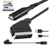 Câble Péritel vers HDMI : Adaptateur Full HD 1080P/720P avec Câble HDMI, Convertisseur Audio Vidéo pour HDTV, STB, VHS, Xbox, PS3