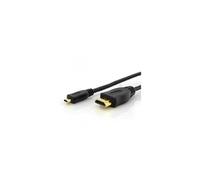 Cable Plaqué or Micro HDMI à HDMI mâle à mâle en noir - 1.80 mètres de Vshop