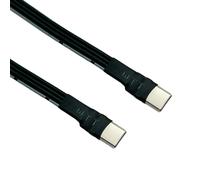 Câble plat coudé USB 2.0 Type C vers- 0,7m Double tête droite