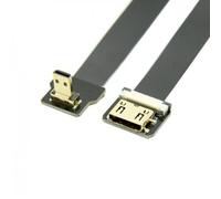 Câble plat FPV micro HDMI mâle vers mini HDMI femelle FPC à angle vers le bas à 90 degrés pour photographie aérienne avec drone multicopter