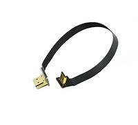 Câble plat HDMI FPV HDMI FPC Mini HDMI 90 degrés vers HDMI standard coudé à 90 degrés vers le haut pour cardan sans balais Dsrl Gimbal FPV Drone Rig Noir (15 cm)