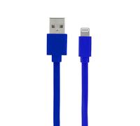 Câble plat Lightening MFI 1 m bleu