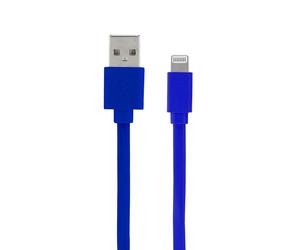 Câble plat Lightening MFI 1 m bleu