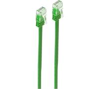 Câble plat patch U/UTP cat. 6 slim vert 7,5m