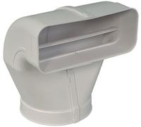 Câble Plat Pièce de Renvoi 222x89mm Sur Ø 150mm Tube Rond Ventilation Cuisine