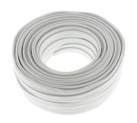 Câble Plat pour Enceinte 2 x 2,5 mm² - Blanc - 25 m - CCA - Câble Audio - Boîte