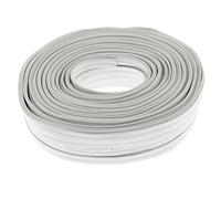 Câble Plat pour Enceinte 2 x 2,5 mm² - Blanc - 50 m - CCA - Câble Audio