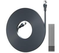 Câble plat Starlink Gen 3 de 30,5 m pour standard V3 et Mini, câble d'extension Ethernet FTP RJ45 caché, fin et haut débit, 26 AWG en polyéthylène basse densité étanche pour antenne satellite