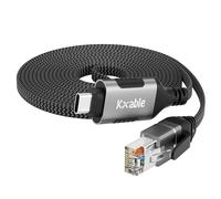 Câble plat USB C vers Ethernet de 4,6 m, sans accroc RJ45 vers USB de type C, directement connecté, réseau LAN Gigabit, OFC, pour MacBook Pro, iPhone 15, Galaxy, ordinateur portable, super fin, OD : 2
