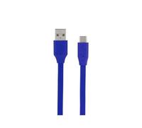 Câble plat USB Type C 1 m bleu