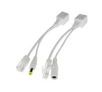 Câble POE Adaptateur d'alimentation passive par Ethernet Câble répartiteur RJ45 Injecteur Module d'alimentation 12-48 V(1pair White)