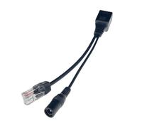 Câble POE Adaptateur d'alimentation passive par Ethernet Câble répartiteur RJ45 Injecteur Module d'alimentation 12-48 V(Black RJ45 Injector)