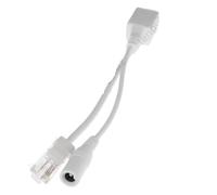 Câble POE Adaptateur d'alimentation passive par Ethernet Câble répartiteur RJ45 Injecteur Module d'alimentation 12-48 V(White RJ45 Injector)