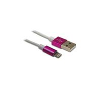 Câble pops cable MFI /USB-A pour iPhone iPad 1 m - rose
