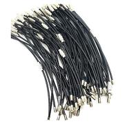 Câble porte-clés, Boucle de porte-clés à vis en acier inoxydable 2 mm, multicolore, 10-20 cm, paquet 10 100 pièces(Black,20PCS-20 CM)