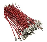 Câble porte-clés, Boucle de verrouillage à vis suspendue, acier inoxydable 1,5 mm, paquet 10, multicolore, 10/15/20 cm(Red,15 cm)