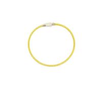Câble porte-clés, Porte-clés en bobine de fil multicolore, 10 pièces, boucle suspendue acier inoxydable, 5-8.5cm(Yellow,6.6cm)
