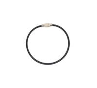 Câble porte-clés, Porte-clés en bobine de fil multicolore, 10 pièces, boucle suspendue acier inoxydable, 5-8.5cm(Noir,5cm)