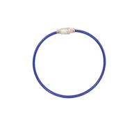 Câble porte-clés, Porte-clés en bobine de fil multicolore, 10 pièces, boucle suspendue acier inoxydable, 5-8.5cm(Blue,6.6cm)