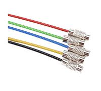 Câble porte-clés, Porte-clés en fil de verrouillage à vis suspendu, 20 pièces, acier inoxydable, multicolore, 5cm