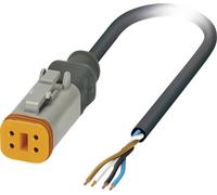 Câble pour capteurs/actionneurs, extrémité libre, connecteur femelle droit DT06-4S Pôle: 4 Phoenix Contact SAC-4P- 1,5-PUR/DTFS