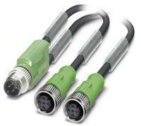 Câble pour capteurs/actionneurs Phoenix Contact SAC-3P-M12Y/2X0,6-PUR/M12FS B 1668962 Contenu: 1 pc(
