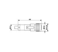 Câble Pour Capteurs/actionneurs Phoenix Contact séc-4p-10,0-pur/m12fs 1683002 Contenu: 1 Pc(s)
