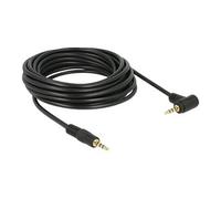 - Câble pour casque micro - mini jack 4 pôles mâle pour mini jack 4 pôles mâle incliné - 5 m - noir