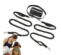 Câble pour chien | Câble réfléchissant pour 2 chiens avec sac de réparation, laisse résistante en nylon avec éléments lumineux pour la formation de marche, la chasse