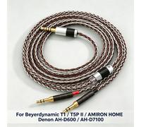 Câble pour écouteurs HiFi 4.4/3.5MM XLR 8 cœurs pour Beyerdynamic T1 T5P II AMIRON HOME Denon AH-D600 AH-D7100 2,5 mm 4 pôles