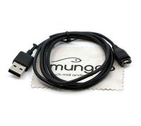 Cable pour Garmin Forerunner 45 45S 245 245 Music avec chiffon mungoo | Cable USB, chargeur, pour Forerunner 935/945/Instinct/Legacy Hero Series/Legacy Saga Series, avec chiffon mungoo