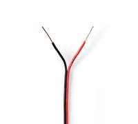Câble pour haut-parleurs | 2x 0.35 mm² | CCA | 100.0 m | Rond | PVC | Rouge / Noir | Emballage