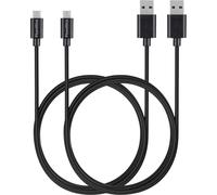 Cable pour Huawei Y7P / Y6P / Y5P / P40 Lite E / P Smart 2020 / P Smart 2019 - Cable micro usb Noir 1 Metre [LOT 2] Phonillico©