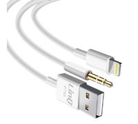 LinQ Câble pour iPhone 2 en 1 Charge et audio 1,2 m Blanc
