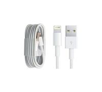 câble pour iphone chargeur 1m - cordon compatible pour iphone 12 pro max/11/xs/xr/8 plus/7/6s/se 2/ipad air/mini-blanc